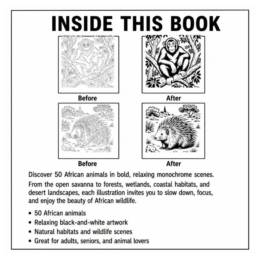 Monochrome Africa - back cover